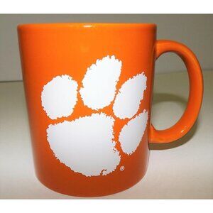 Clemson Tigers NCAA paw print mug orange white